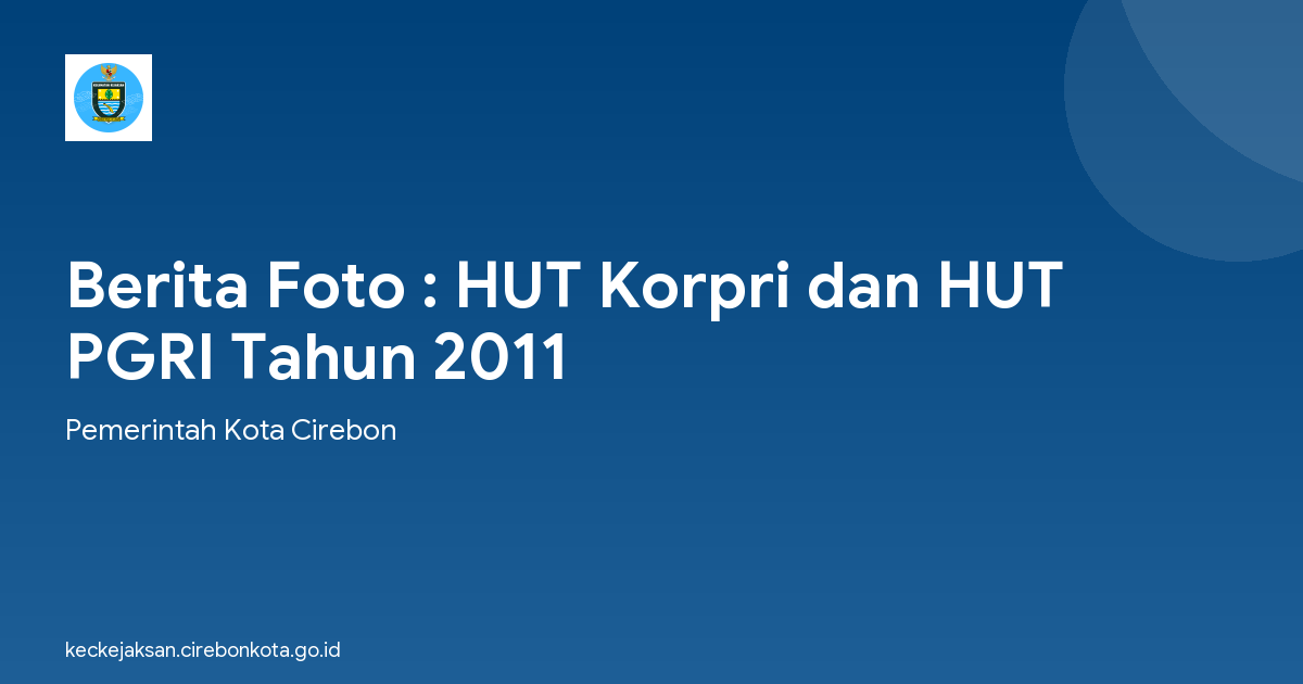Berita Foto : HUT Korpri dan HUT PGRI Tahun 2011