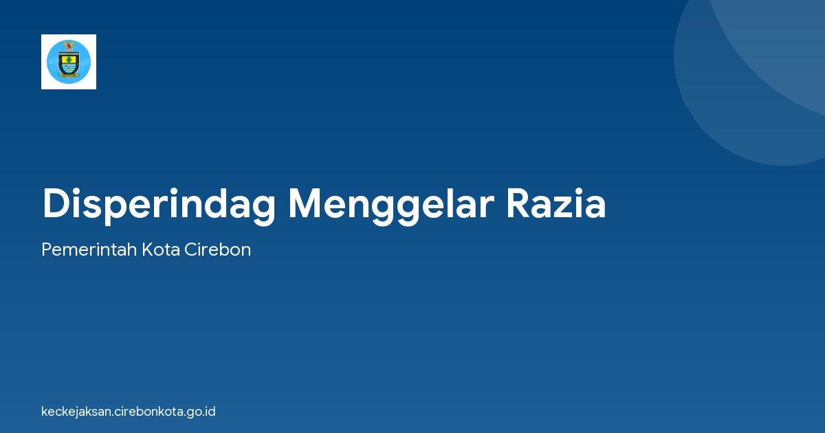 Disperindag Menggelar Razia