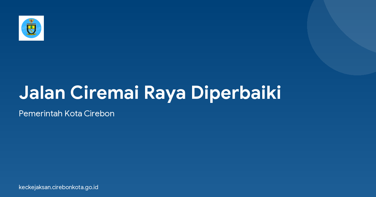 Jalan Ciremai Raya Diperbaiki