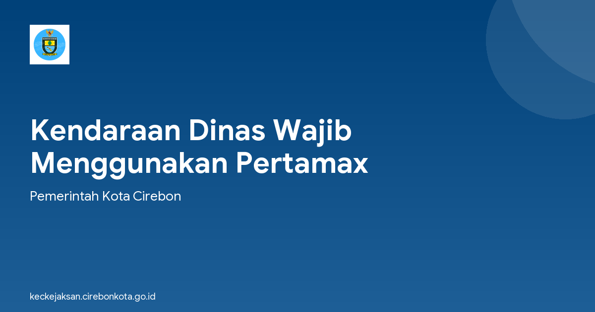 Kendaraan Dinas Wajib Menggunakan Pertamax