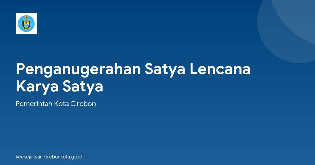 Penganugerahan Satya Lencana Karya Satya