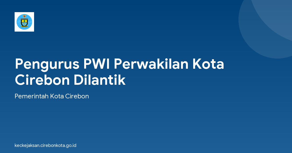Pengurus PWI Perwakilan Kota Cirebon Dilantik