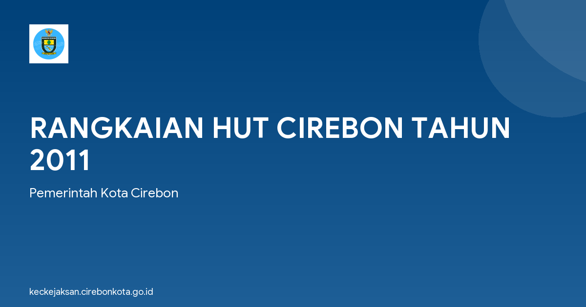RANGKAIAN HUT CIREBON TAHUN 2011