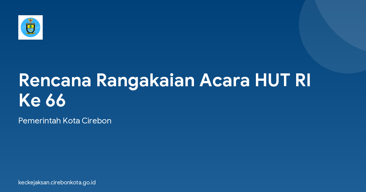 Rencana Rangakaian Acara HUT RI Ke 66