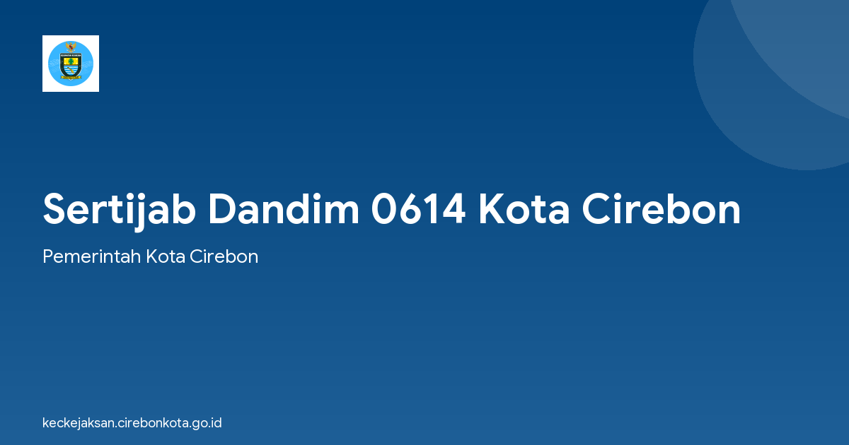 Sertijab Dandim 0614 Kota Cirebon