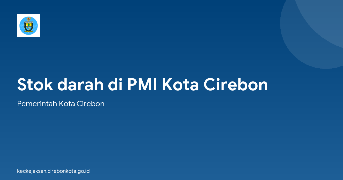 Stok darah di PMI Kota Cirebon