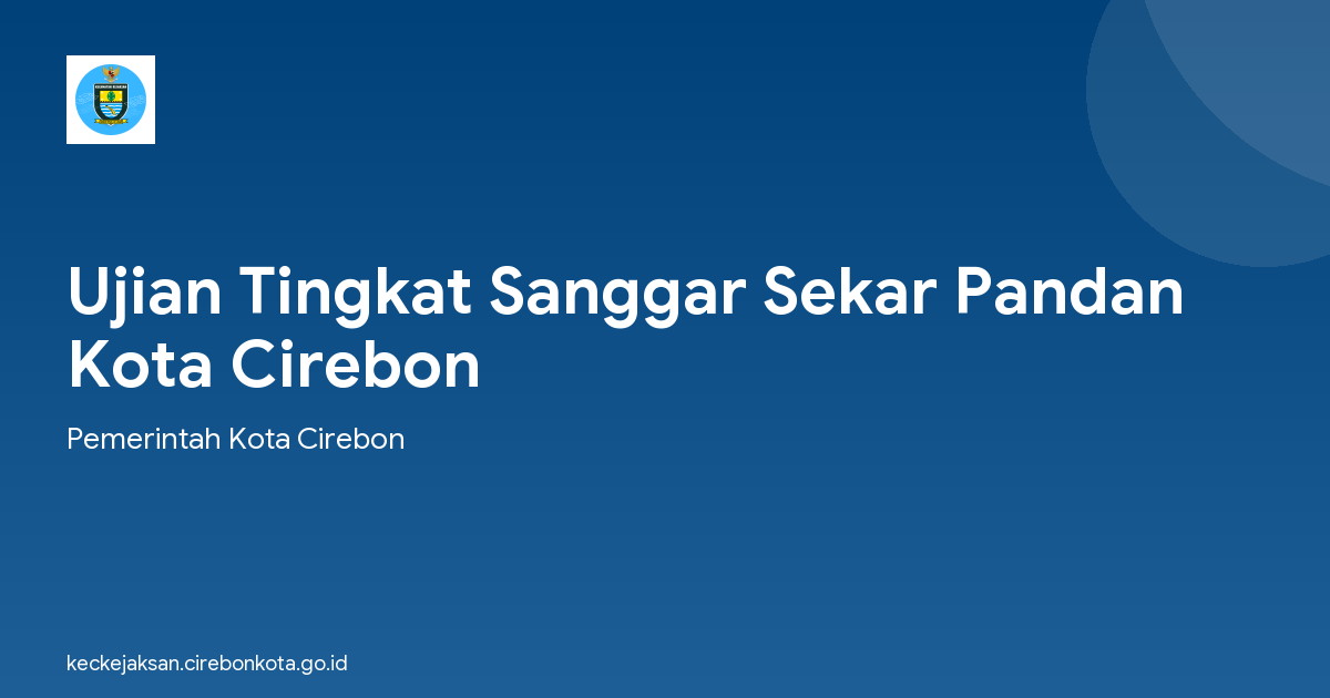 Ujian Tingkat Sanggar Sekar Pandan Kota Cirebon