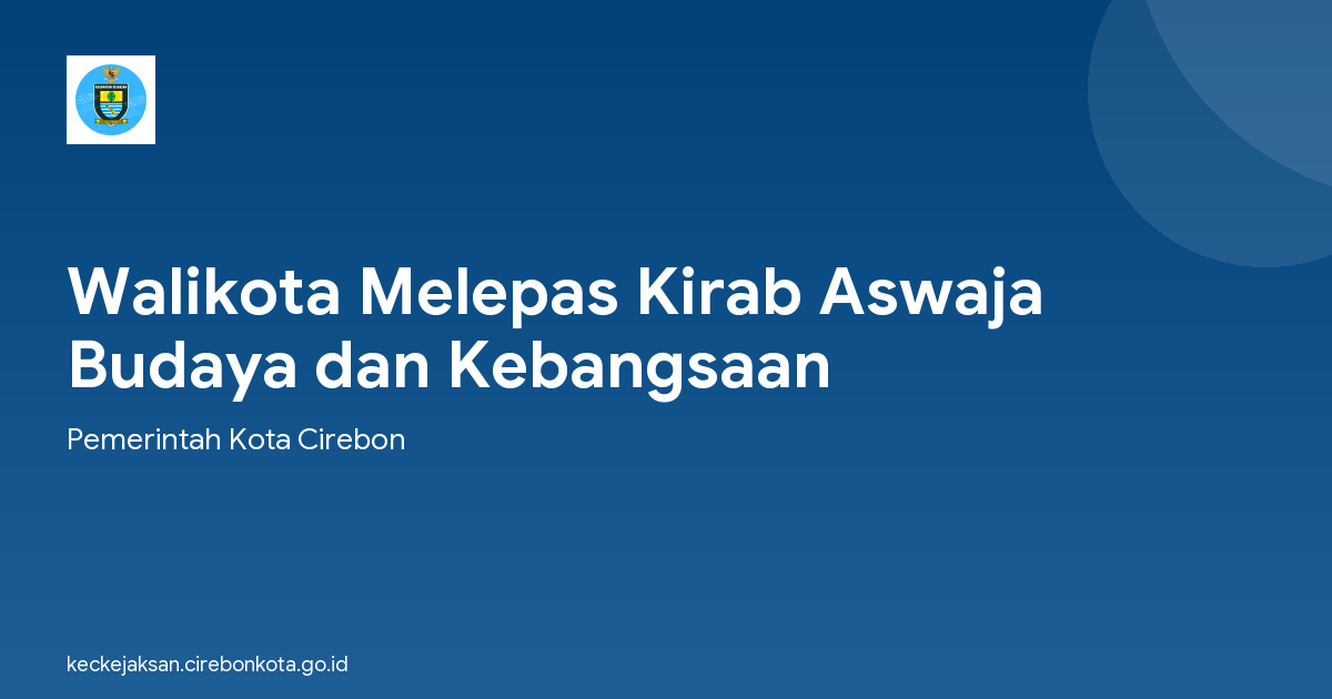 Walikota Melepas Kirab Aswaja Budaya dan Kebangsaan